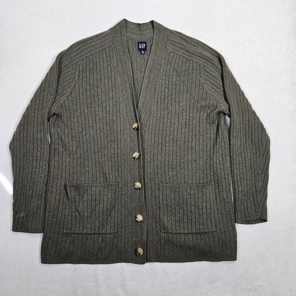 GAP Other - GAP Cotton Cardigan Sweater Men XL Green‎ Shawl Collar Knit Grandpacore
